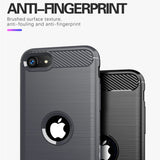 Husa de protectie TechSuit Carbon Silicone compatibil cu iPhone SE 2, SE 2020 / iPhone SE 3, SE 2022, Negru