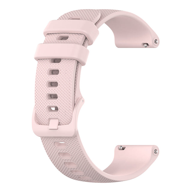 Curea smartwatch Techsuit Watchband 18mm (W006) compatibil cu Huawei Watch GT 4 (41mm)/W1/Honor Watch S1/Garmin Venu 2S/Vivoactive 4S, Roz