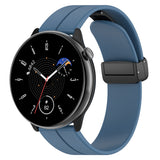 Curea smartwatch Techsuit Watchband 18mm (W011) compatibil cu Huawei Watch GT 4 (41mm)/W1/Honor Watch S1/Garmin Venu 2S/Vivoactive 4S, Albastru