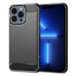 Husa de protectie Techsuit Carbon Silicone compatibil cu iPhone 13 Pro Max, Negru