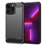 Husa de protectie Techsuit Carbon Silicone compatibil cu iPhone 13 Pro, Negru
