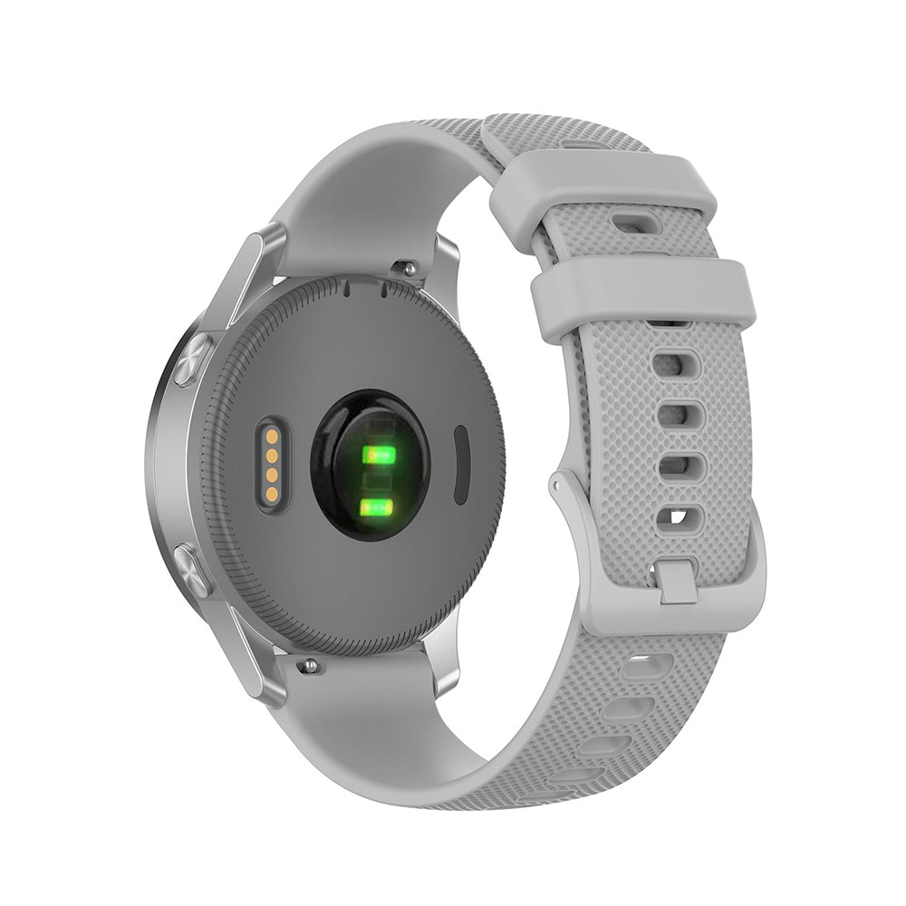 Curea smartwatch Techsuit Watchband 18mm (W006) compatibil cu Huawei Watch GT 4 (41mm)/W1/Honor Watch S1/Garmin Venu 2S/Vivoactive 4S, Gri