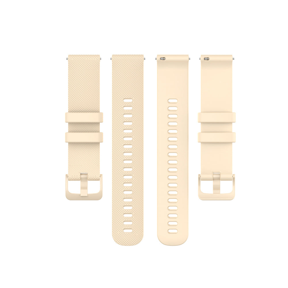 Curea smartwatch Techsuit Watchband 18mm (W006) compatibil cu Huawei Watch GT 4 (41mm)/W1/Honor Watch S1/Garmin Venu 2S/Vivoactive 4S, Crem