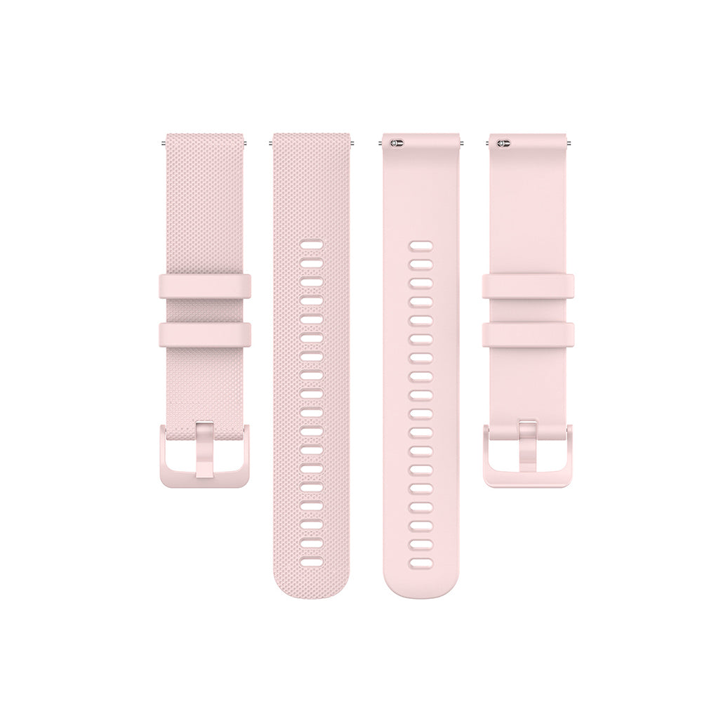 Curea smartwatch Techsuit Watchband 18mm (W006) compatibil cu Huawei Watch GT 4 (41mm)/W1/Honor Watch S1/Garmin Venu 2S/Vivoactive 4S, Roz