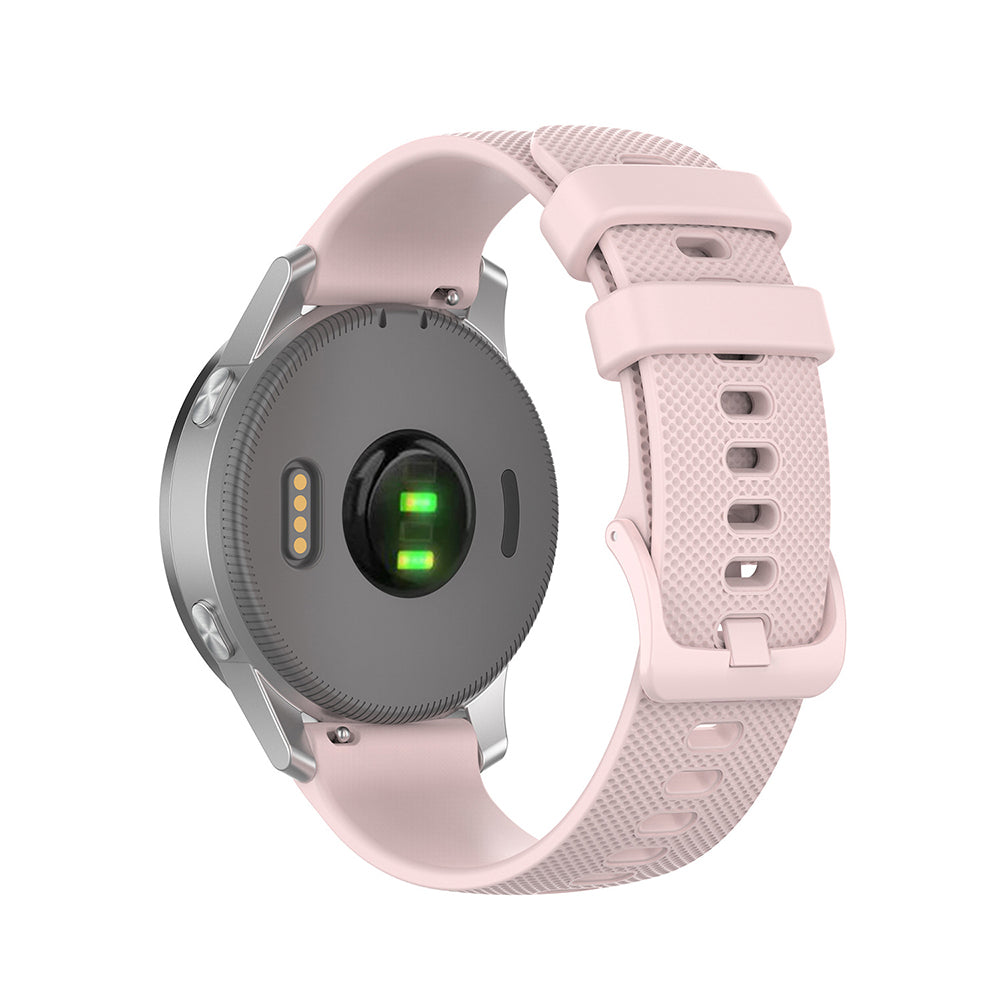 Curea smartwatch Techsuit Watchband 18mm (W006) compatibil cu Huawei Watch GT 4 (41mm)/W1/Honor Watch S1/Garmin Venu 2S/Vivoactive 4S, Roz