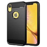 Husa de protectie Techsuit Carbon Silicone compatibil cu iPhone XR, Negru