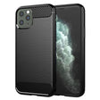 Husa de protectie Techsuit Carbon Silicone compatibil cu iPhone 11 Pro Max, Negru