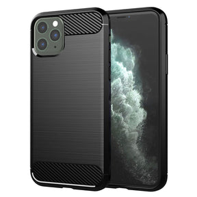 Husa de protectie Techsuit Carbon Silicone compatibil cu iPhone 11 Pro Max, Negru