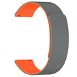 Curea smartwatch Techsuit Watchband 22mm (W074) compatibil cu Samsung Galaxy Watch (46mm)/Watch 3/Gear S3, Huawei Watch GT/GT 2 (46mm), Gri / Orange