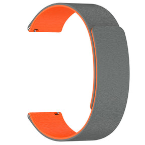 Curea smartwatch Techsuit Watchband 22mm (W074) compatibil cu Samsung Galaxy Watch (46mm)/Watch 3/Gear S3, Huawei Watch GT/GT 2 (46mm), Gri / Orange