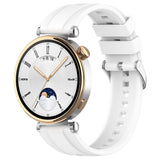 Curea smartwatch Techsuit Watchband 18mm (W075) compatibil cu Huawei Watch GT 4 (41mm)/W1/Honor Watch S1/Garmin Venu 2S/Vivoactive 4S, Alb