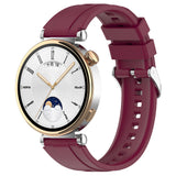Curea smartwatch Techsuit Watchband 18mm (W075) compatibil cu Huawei Watch GT 4 (41mm)/W1/Honor Watch S1/Garmin Venu 2S/Vivoactive 4S, Bordo