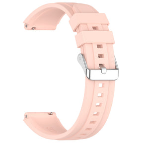 Curea smartwatch Techsuit Watchband 18mm (W075) compatibil cu Huawei Watch GT 4 (41mm)/W1/Honor Watch S1/Garmin Venu 2S/Vivoactive 4S, Roz