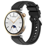 Curea smartwatch Techsuit Watchband 18mm (W075) compatibil cu Huawei Watch GT 4 (41mm)/W1/Honor Watch S1/Garmin Venu 2S/Vivoactive 4S, Negru