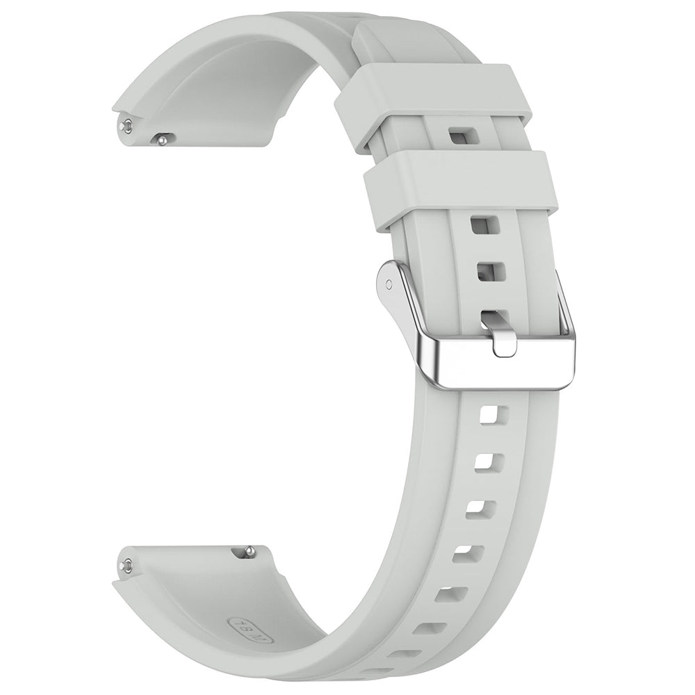 Curea smartwatch Techsuit Watchband 18mm (W075) compatibil cu Huawei Watch GT 4 (41mm)/W1/Honor Watch S1/Garmin Venu 2S/Vivoactive 4S, Gri