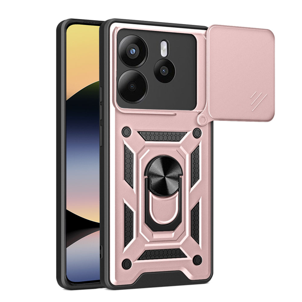Husa de protectie Techsuit CamShield Series compatibil cu Xiaomi Redmi Note 14 4G (Regional), Roz Auriu