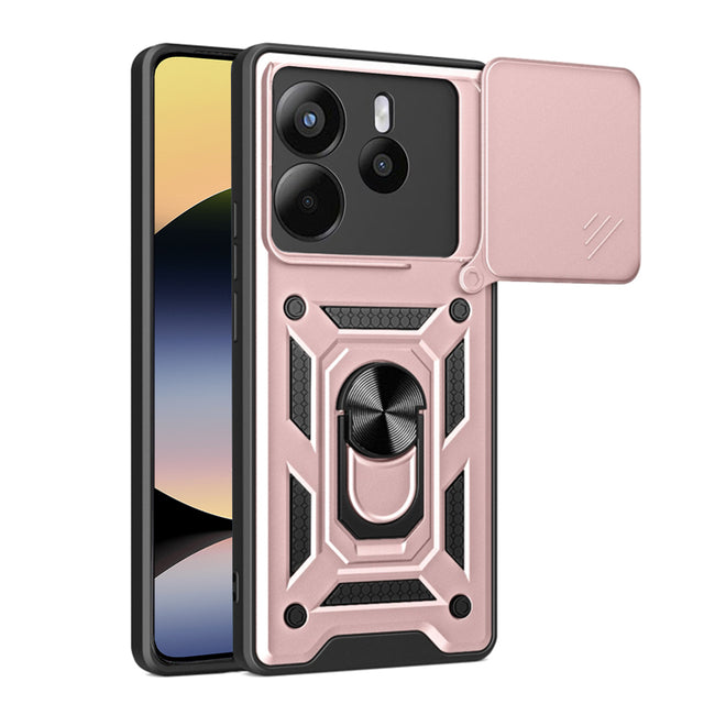 Husa de protectie Techsuit CamShield Series compatibil cu Xiaomi Redmi Note 14 4G (Standard), Roz Auriu