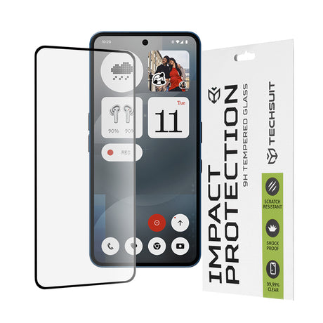 Folie sticlă Techsuit pentru Nothing Phone (3a) / Nothing (3a) Pro / Nothing Phone (3a) Pro, neagră