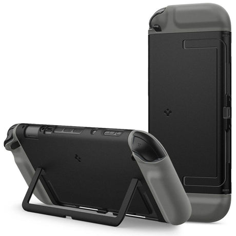 Accesoriu gaming Spigen Protective Case Nano Pop (ACS10206), for Nintendo Switch 2, Slim, with Kickstand, Negru Sesame