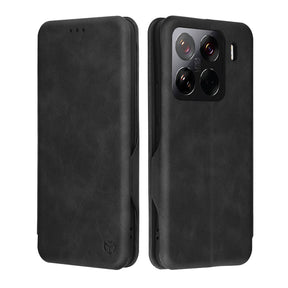 Husa de protectie Techsuit Safe Wallet Plus compatibil cu Xiaomi 15 Pro, Negru