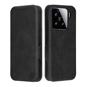Husa de protectie Techsuit Safe Wallet Plus compatibil cu Xiaomi 15, Negru