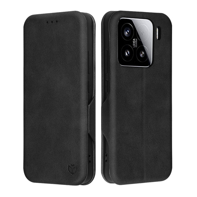 Husa de protectie Techsuit Safe Wallet Plus compatibil cu Xiaomi 15, Negru