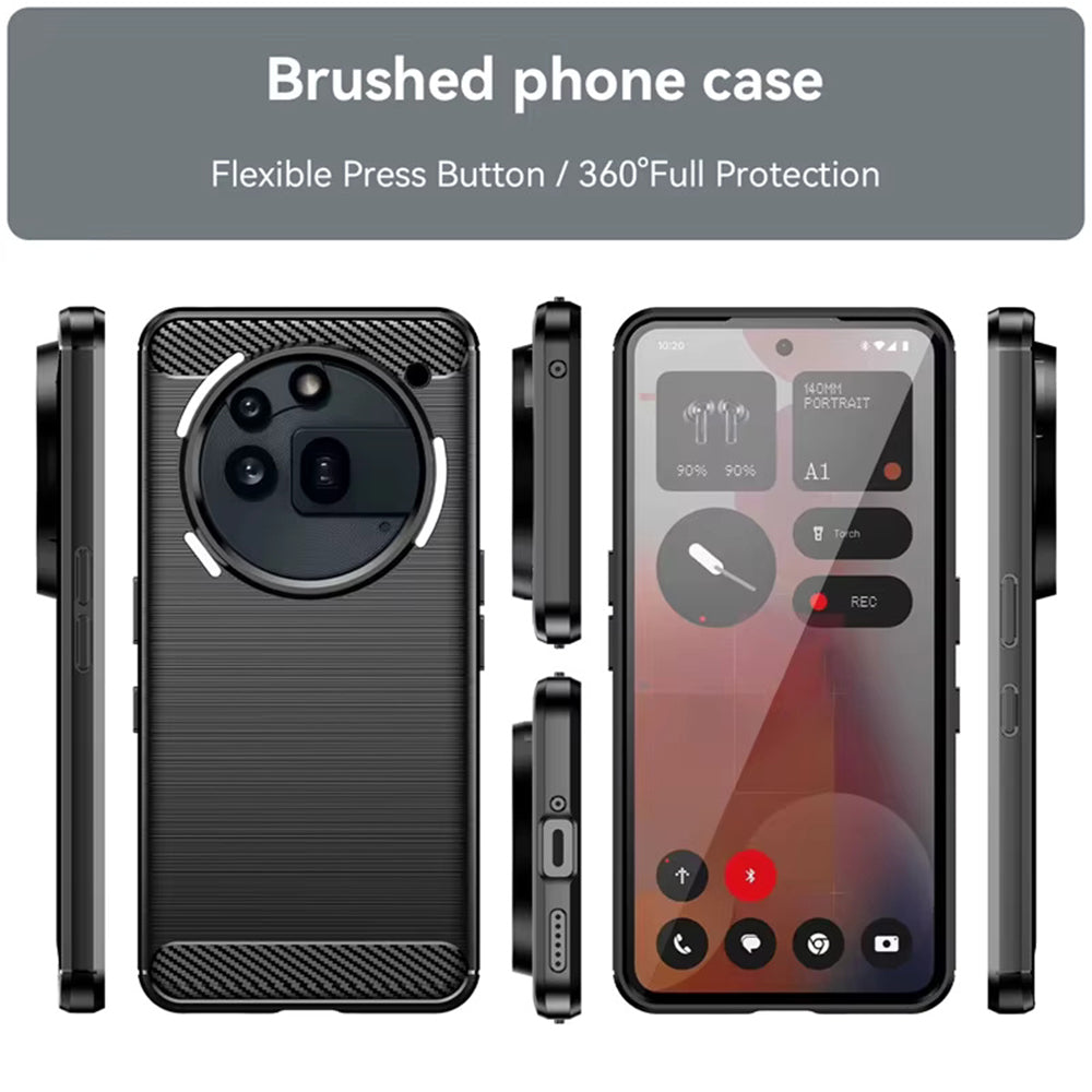 Husa de protectie Techsuit Carbon Silicone compatibil cu Nothing Phone (3a) Pro, Negru