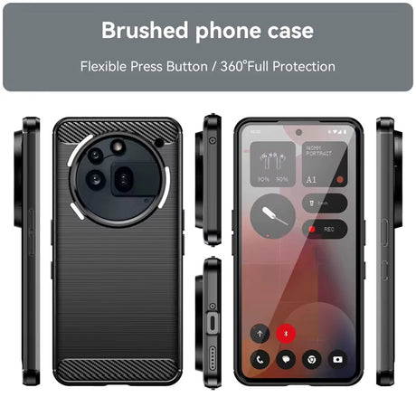 Husa de protectie Techsuit Carbon Silicone compatibil cu Nothing Phone (3a) Pro, Negru