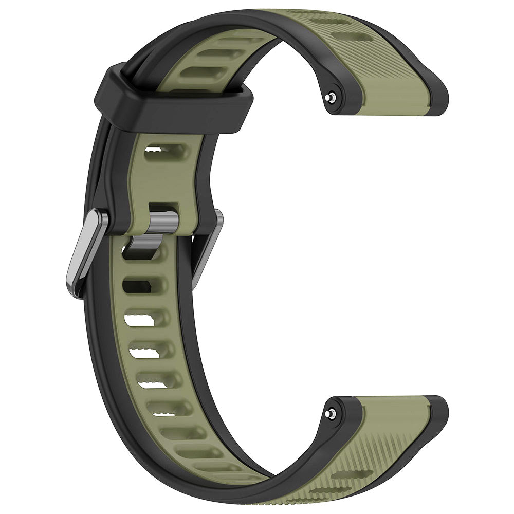 Curea smartwatch Techsuit Watchband 20mm (W053) compatibil cu Samsung Galaxy Watch 4/5/Active 2, Huawei Watch GT 3 (42mm)/GT 3 Pro (43mm), Kaki