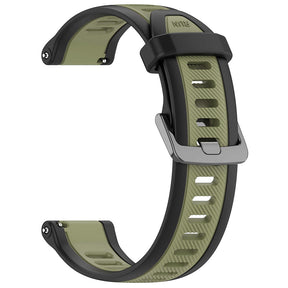 Curea smartwatch Techsuit Watchband 20mm (W053) compatibil cu Samsung Galaxy Watch 4/5/Active 2, Huawei Watch GT 3 (42mm)/GT 3 Pro (43mm), Kaki