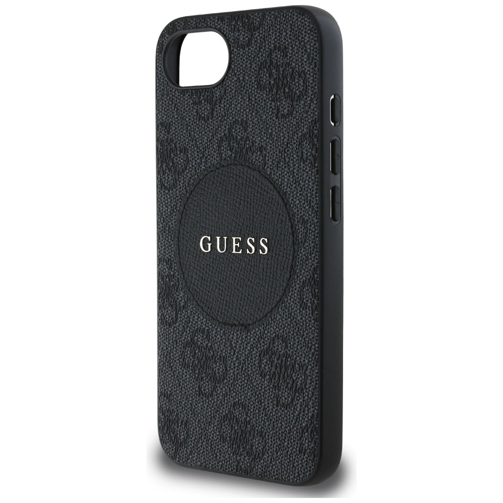 Husa de protectie Guess 4G Circle Classic Logo MagSafe (GUHMPSE4P4PGRSGW) compatibil cu iPhone 16e / iPhone 17e, Maro