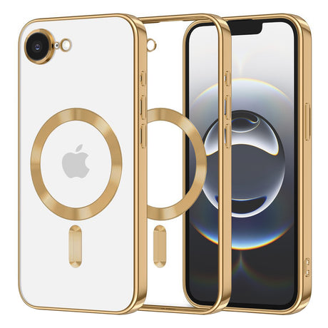 Husa de protectie Techsuit Luxury Crystal MagSafe compatibil cu iPhone 16e / iPhone 17e, Auriu