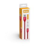 Cablu ColorWay (CW-CBUL004-RD), USB 2.0 to Apple Lightning, for Syncing & Charging, Nylon, 2.1A, 480Mbps, 1m, Rosu
