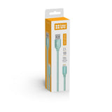 Cablu ColorWay (CW-CBUL004-MT), USB 2.0 to Apple Lightning, for Syncing & Charging, Nylon, 2.1A, 480Mbps, 1m, Menta