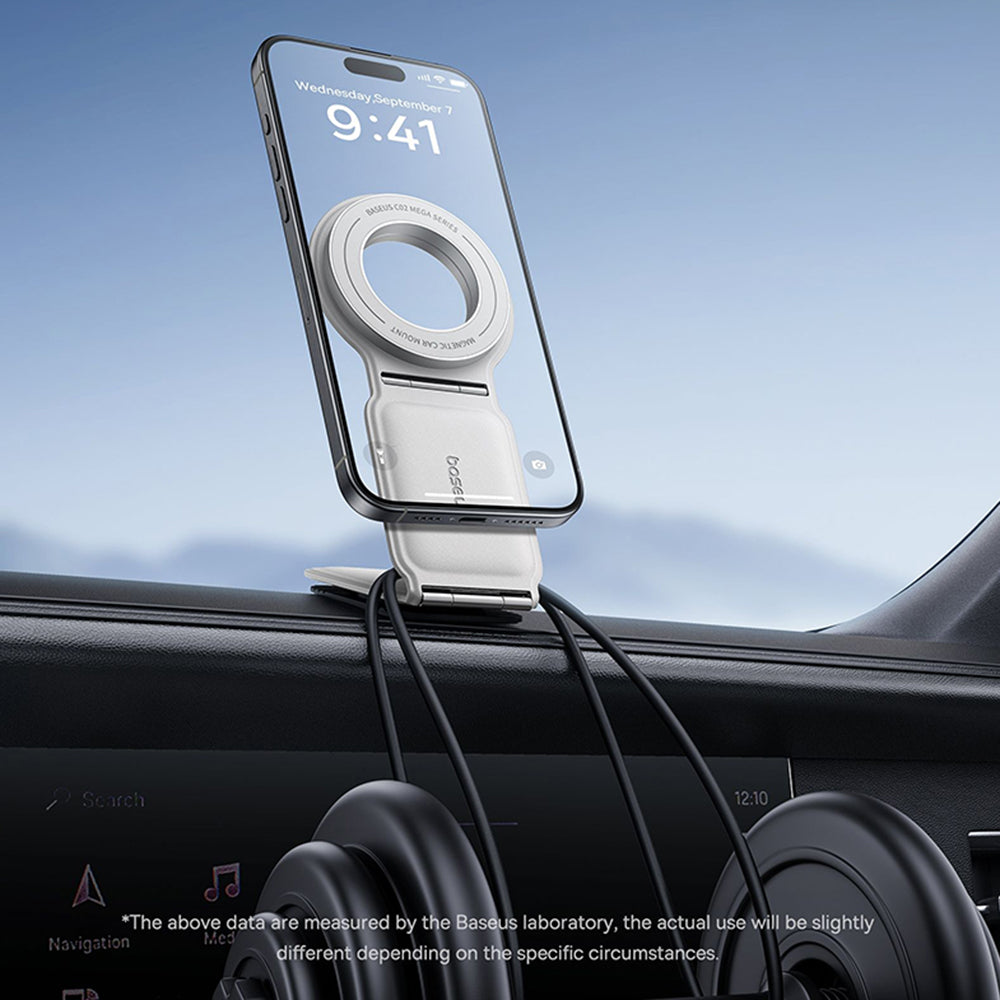 Suport Baseus PrimeTrip Series C02 (C40169002113-00), PU Leather, 360°, 25N, Versatile Mounting Option, Cluster Black