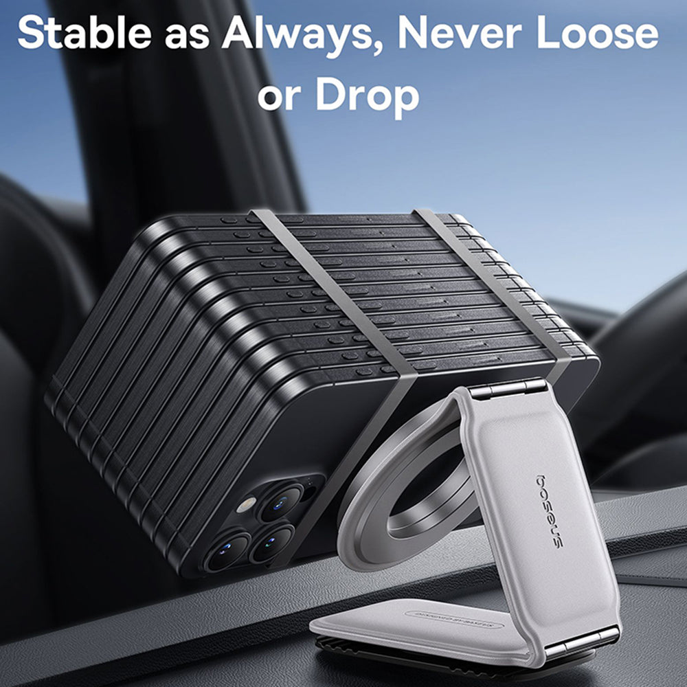 Suport Baseus PrimeTrip Series C02 (C40169002113-00), PU Leather, 360°, 25N, Versatile Mounting Option, Cluster Black