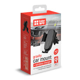 Suport ColorWay Wireless Gravity (CW-CHAW038Q-BK), for Air Vent, 360°, 15W, Qi, Smart Chip, for 4.7" to 6.8", Negru
