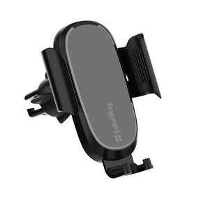 Suport ColorWay Wireless Gravity (CW-CHAW038Q-BK), for Air Vent, 360°, 15W, Qi, Smart Chip, for 4.7" to 6.8", Negru