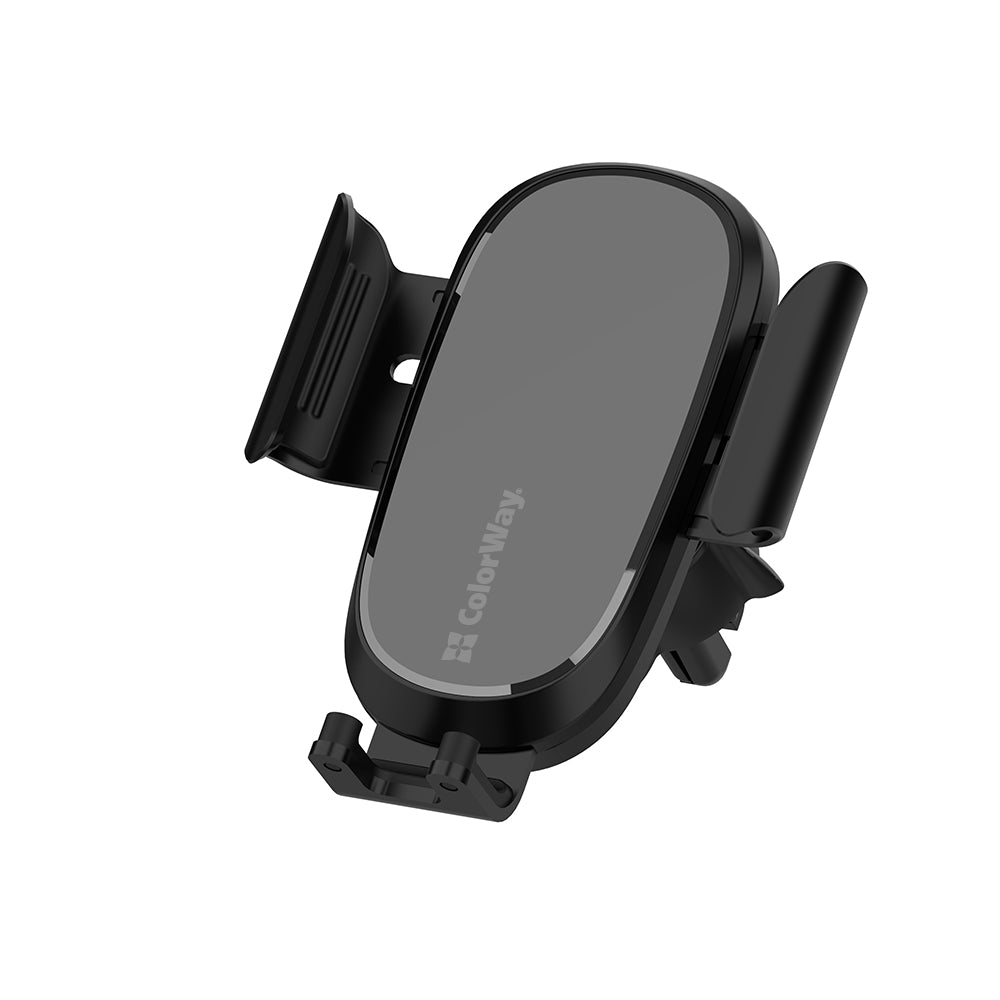 Suport ColorWay Wireless Gravity (CW-CHAW038Q-BK), for Air Vent, 360°, 15W, Qi, Smart Chip, for 4.7" to 6.8", Negru