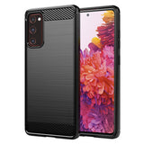 Husa de protectie TechSuit Carbon Silicone compatibil cu Samsung Galaxy S20 FE 4G / S20 FE 5G, Negru