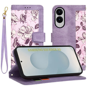 Husa de protectie Techsuit FlipCraft compatibil cu Samsung Galaxy S25 Edge, Mysterious Purple
