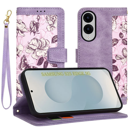 Husa de protectie Techsuit FlipCraft compatibil cu Samsung Galaxy S25 Edge, Mysterious Purple