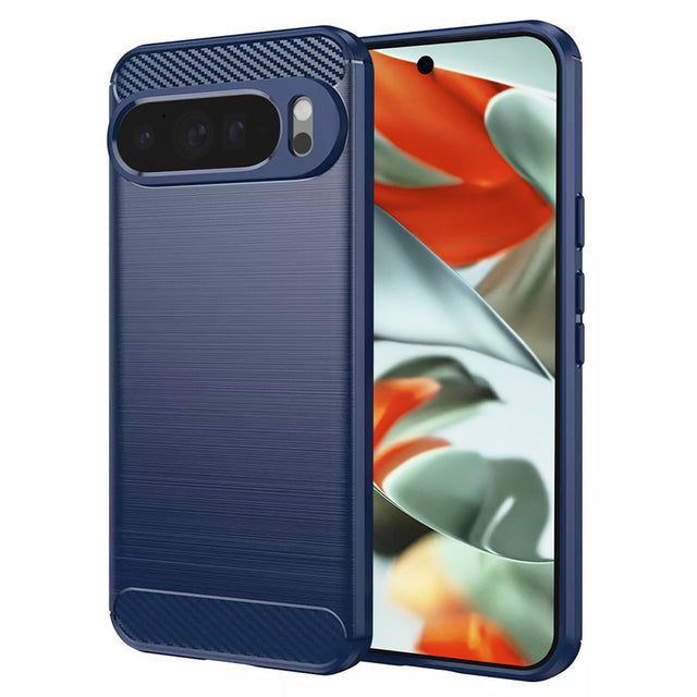 Husa de protectie Techsuit Carbon Silicone compatibil cu Google Pixel 9 Pro XL, Albastru
