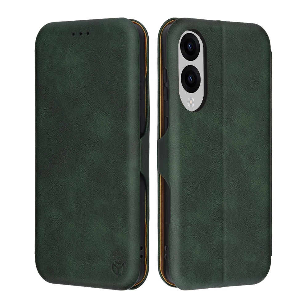 Husa de protectie Techsuit Safe Wallet Plus compatibil cu Samsung Galaxy S25 Edge, Verde