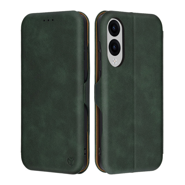 Husa de protectie Techsuit Safe Wallet Plus compatibil cu Samsung Galaxy S25 Edge, Verde
