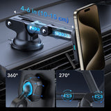 Suport ESR with Wireless Charging Qi2 HaloLock, with CryoBoost, MagSafe Compatible, 15W, for Dashboard, Negru