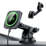 Suport ESR with Wireless Charging Qi2 HaloLock, with CryoBoost, MagSafe Compatible, 15W, for Dashboard, Negru