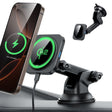 Suport ESR with Wireless Charging Qi2 HaloLock, with CryoBoost, MagSafe Compatible, 15W, for Dashboard, Negru
