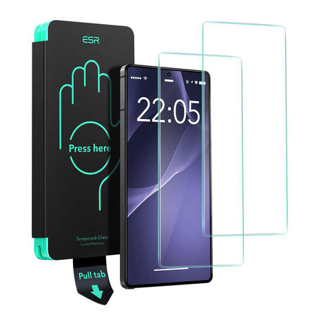 Folie de protectie ESR Tempered Glass (set de 2) compatibil cu Samsung Galaxy S25 Ultra, Transparent