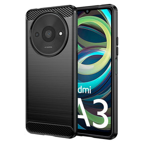 Husa de protectie Techsuit Carbon Silicone compatibil cu Xiaomi Redmi A3 / Redmi A3x, Negru